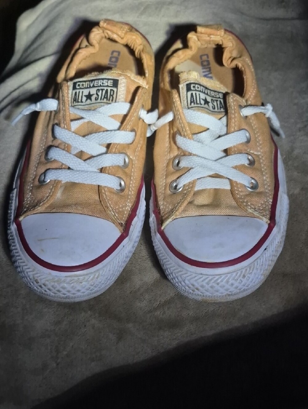 Custom Dyed Converse Canvas Low Top Sneakers with White Laces